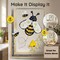 Bumble Bee Button Art Frame Kit, Honeycomb Design, Gingham Trim by Buttons Galore